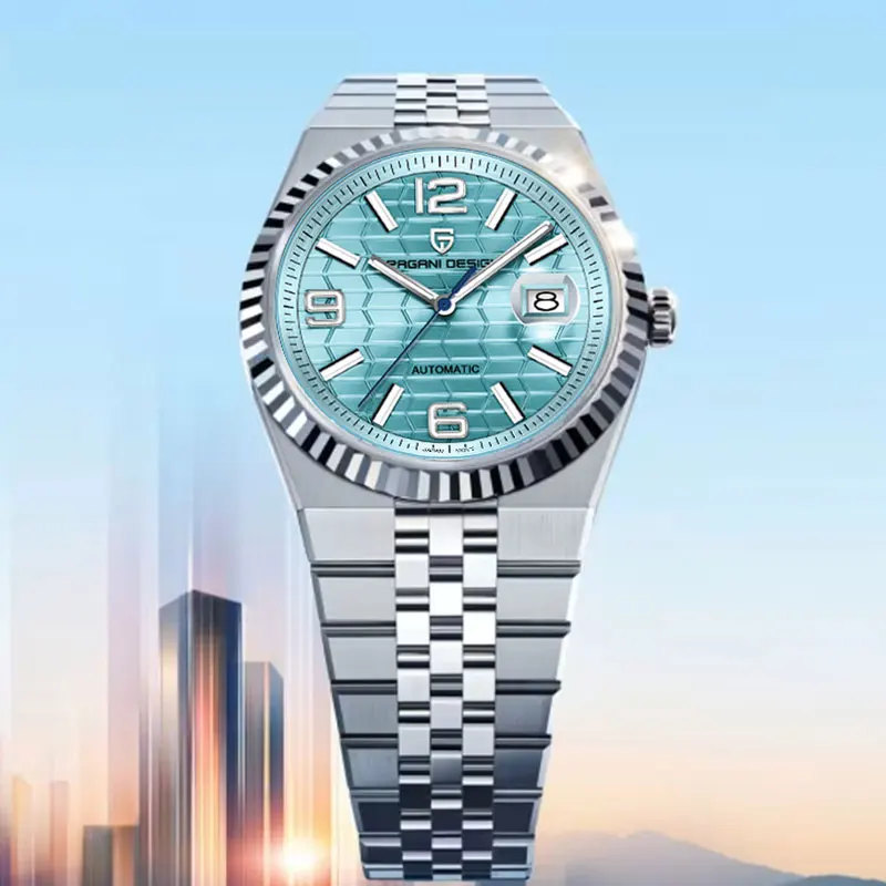 AP 40 мм механичен мъжки часовник със сапфир и стомана