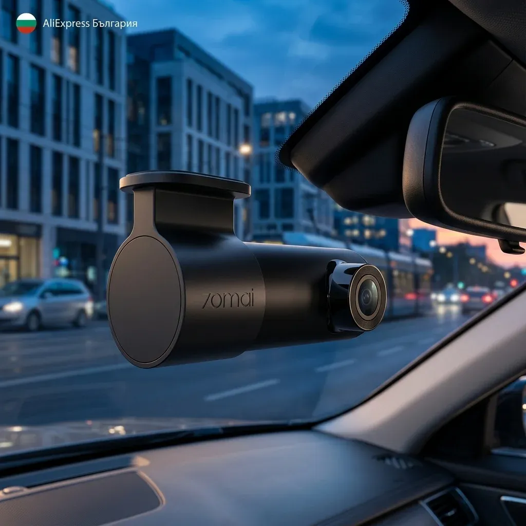 70mai видеорегистратор на автомобилно стъкло вечер