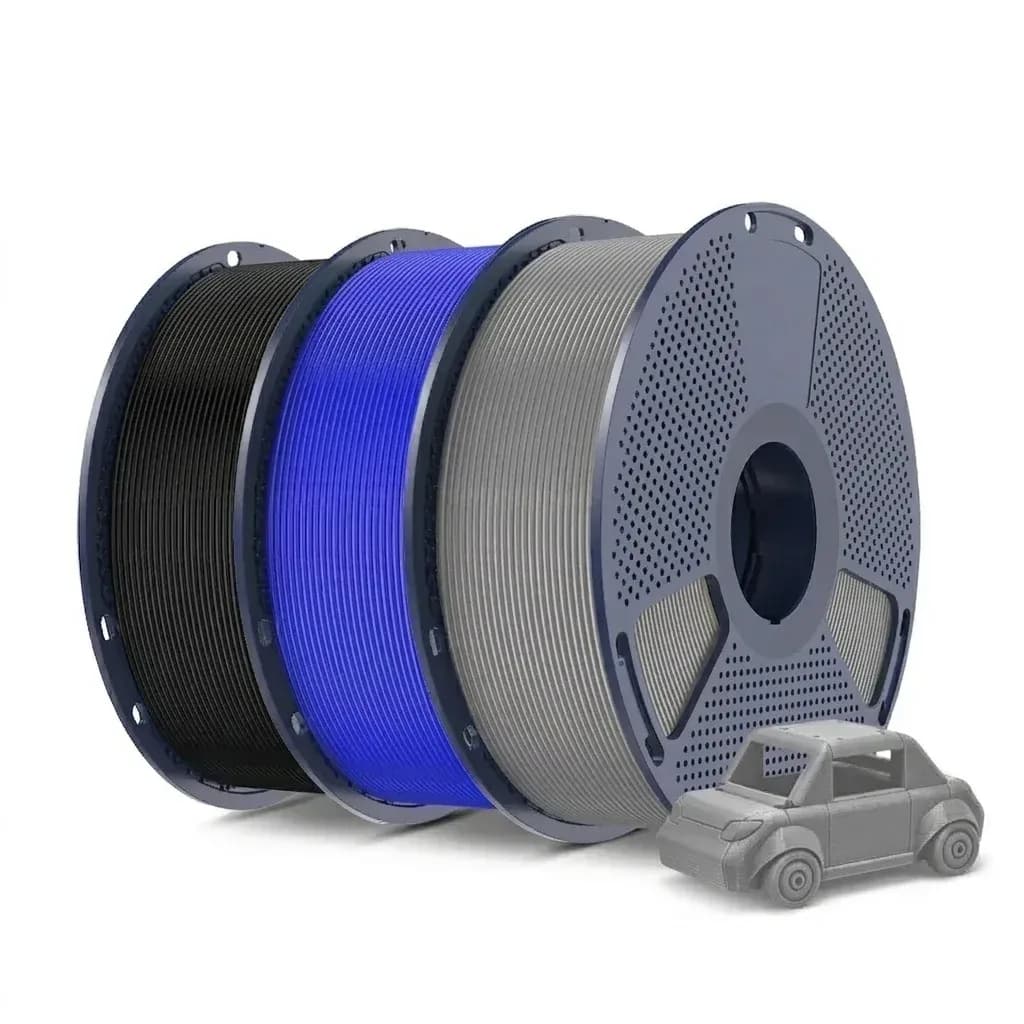 שלושה גלילי פילמנט SUNLU PETG נקיים