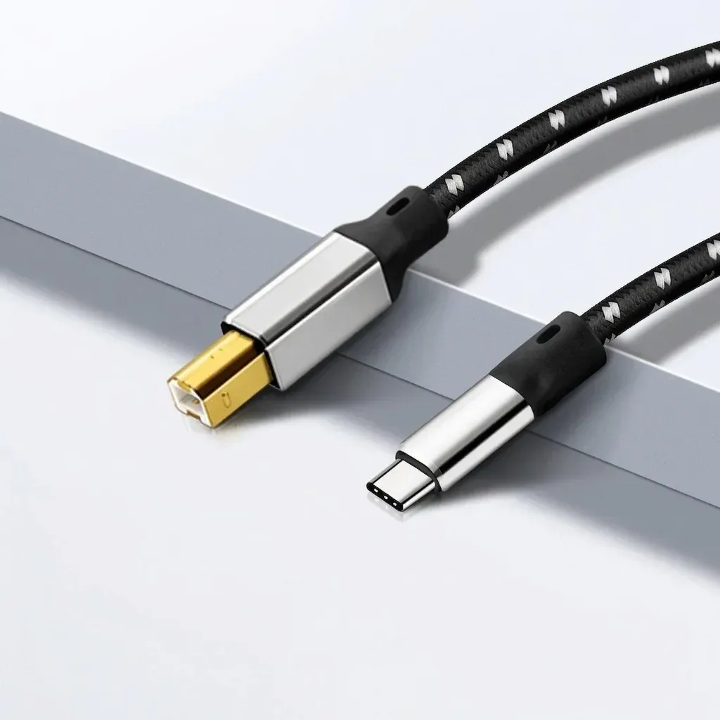 USB-C към USB-B аудио кабел