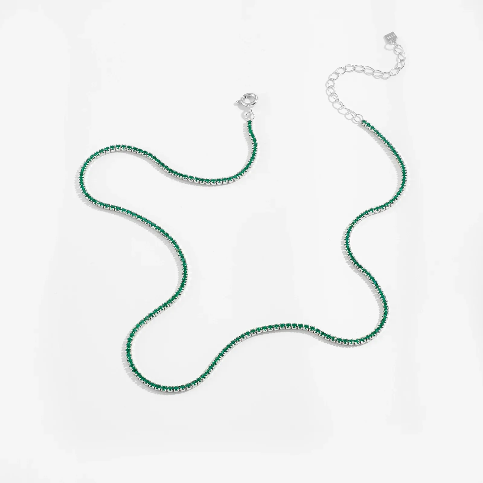 Луксозно сребърно чокър колие с кръгъл циркон ANDYWEN