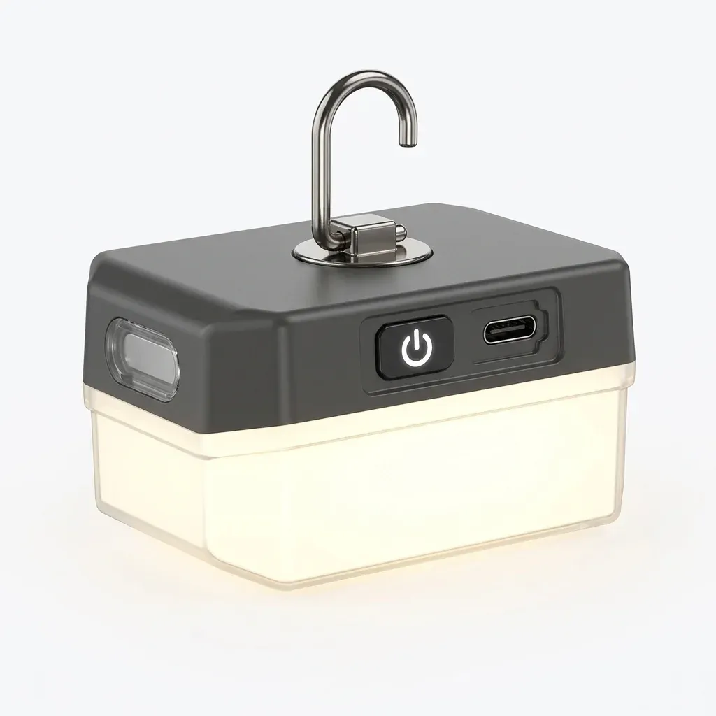 Компактен акумулаторен LED фенер с магнит и аварийна светлина