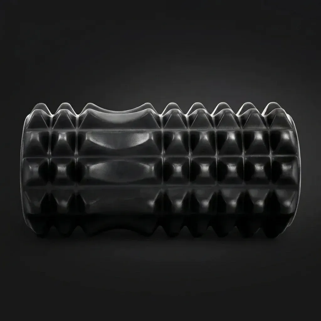 Черен релефен фоум ролер за масаж