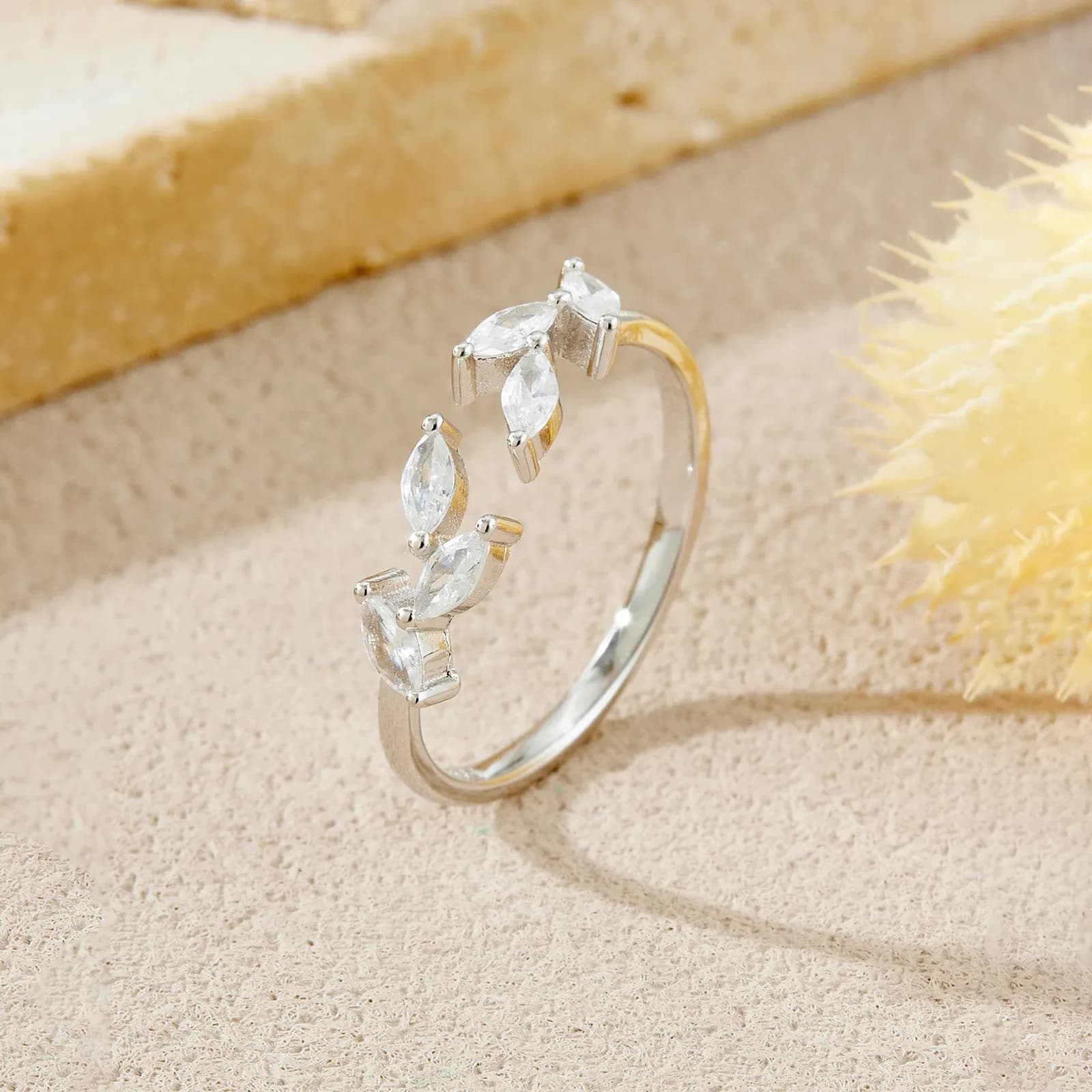 Регулируем сребърен пръстен с марикузов циркон ANDYWEN