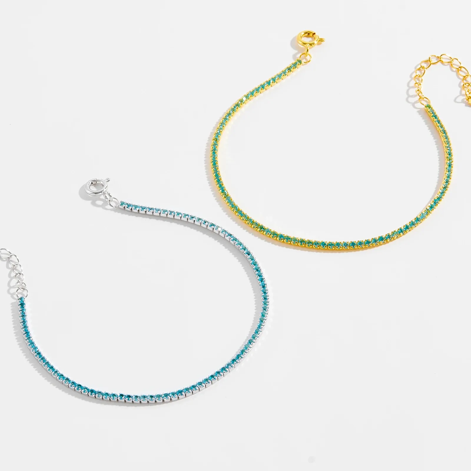 ANDYWEN 925 сребърна гривна с кръст и цирконий