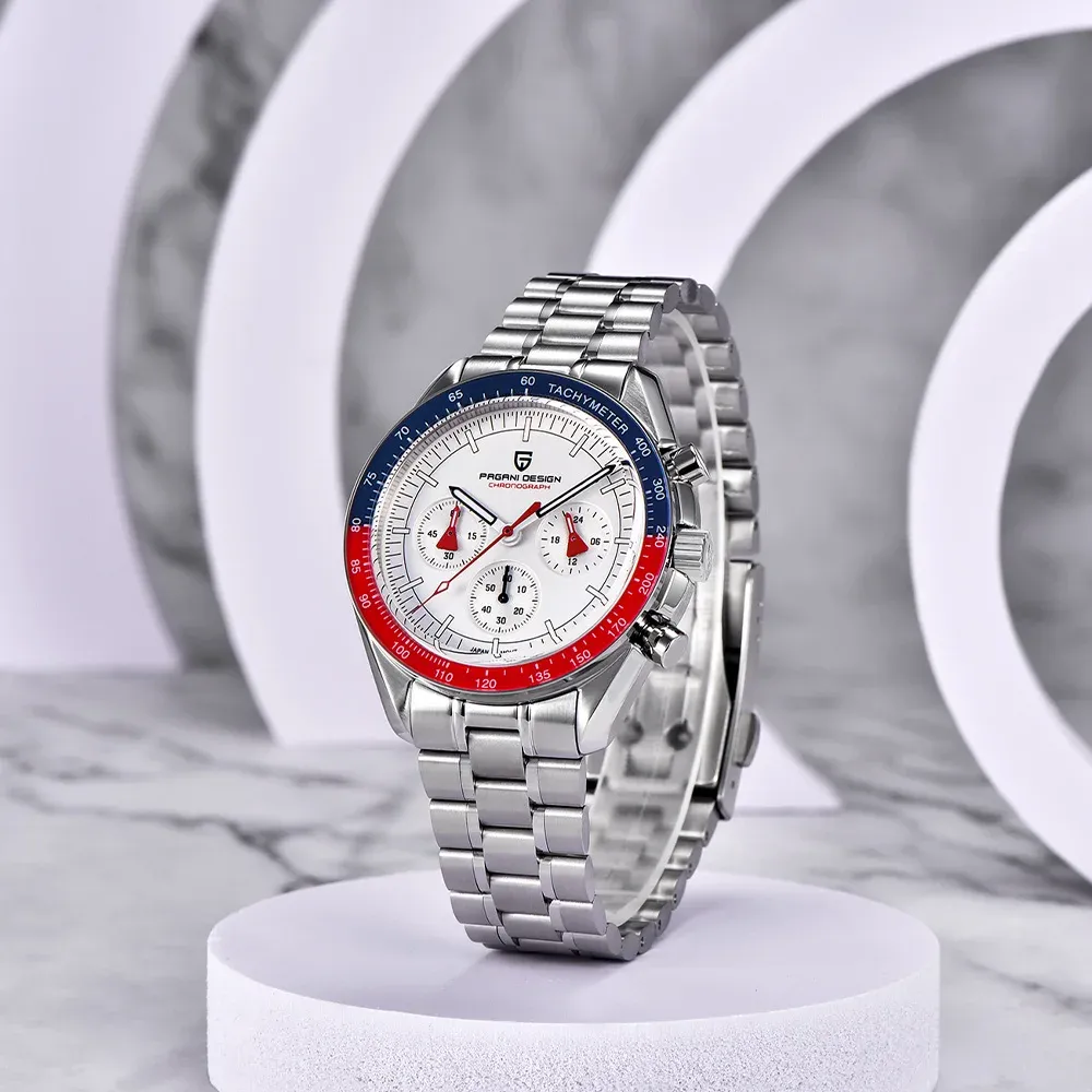 Мъжки кварцов хронограф PAGANI DESIGN с сапфир и стомана