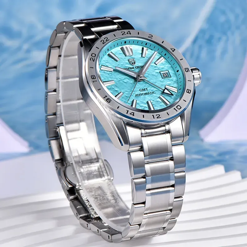 Механичен мъжки часовник PAGANI DESIGN PD-1792 V2 със сапфирено стъкло и стоманена верижка