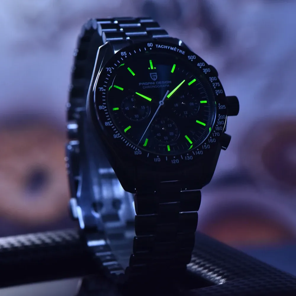 PAGANI DESIGN Moonwatch VK63 хронограф със сапфир и керамика