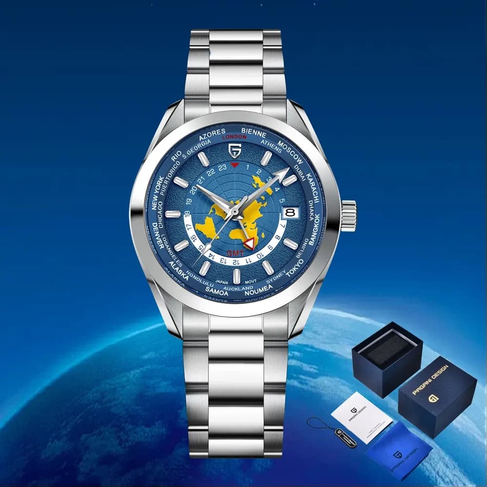 PAGANI DESIGN PD1788 механичен часовник с GMT и сапфирено стъкло