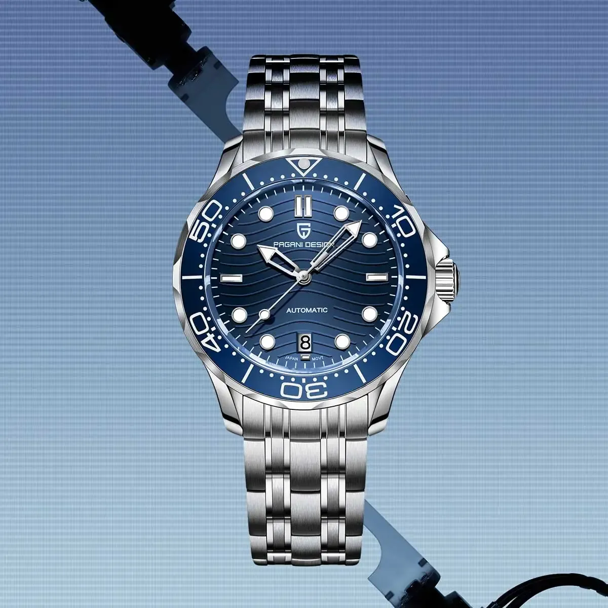 Механичен дайвър PAGANI DESIGN PD1685 с сапфир и 200 м водоустойчивост