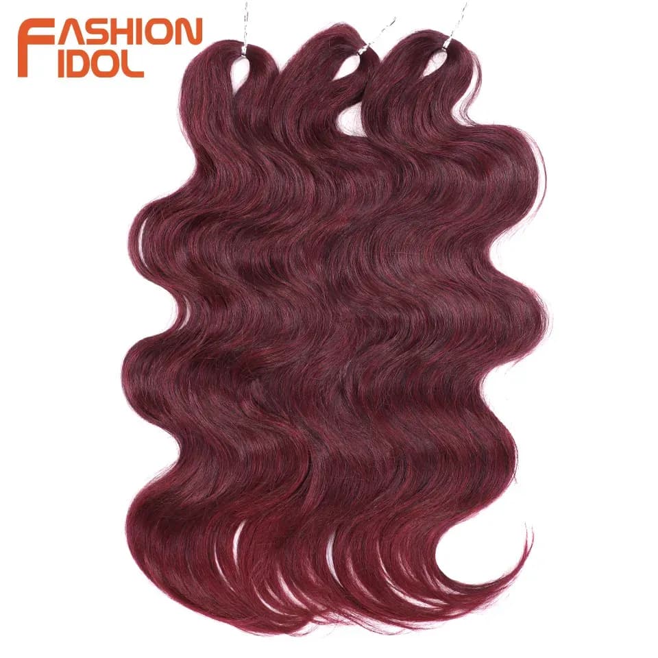 24-инчови омбре къдрици за плетене с термоустойчиви влакна