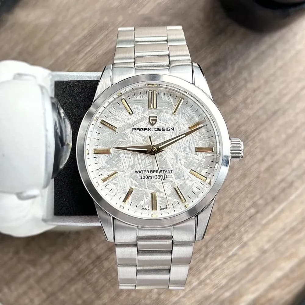 PAGANI DESIGN мъжки кварцов часовник с метеоритен циферблат 40 мм