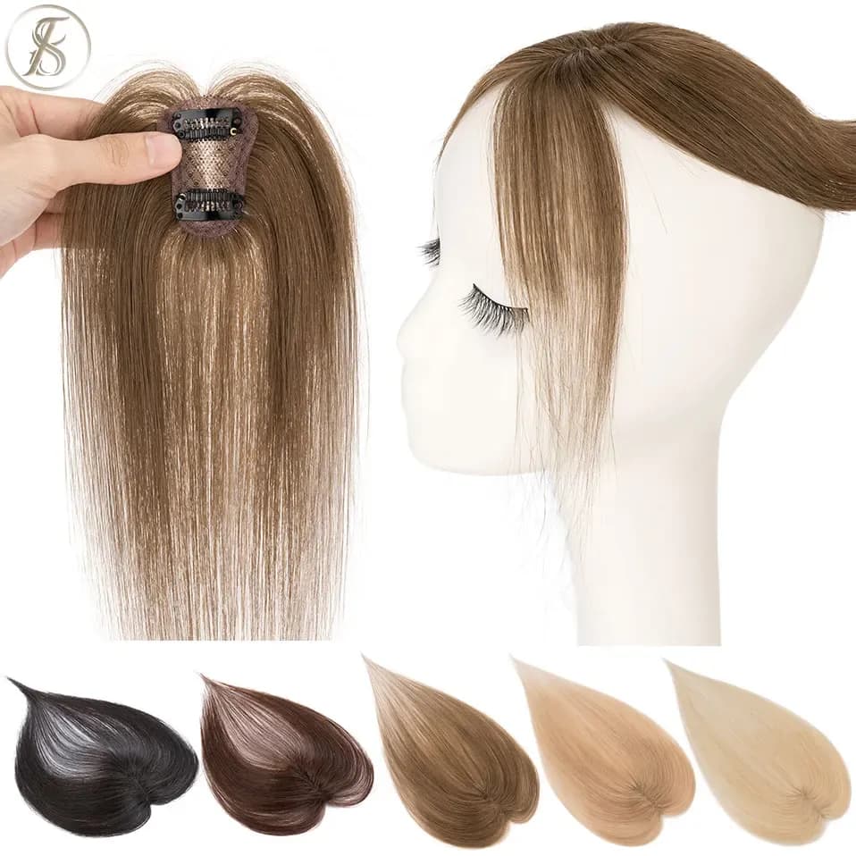 Клипс-банг с естествена човешка коса за среден път