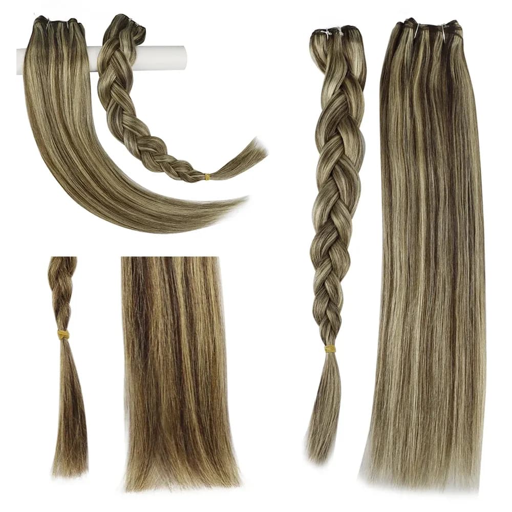 Moresoo прави човешки кичури Remy, 100 г, бразилска коса