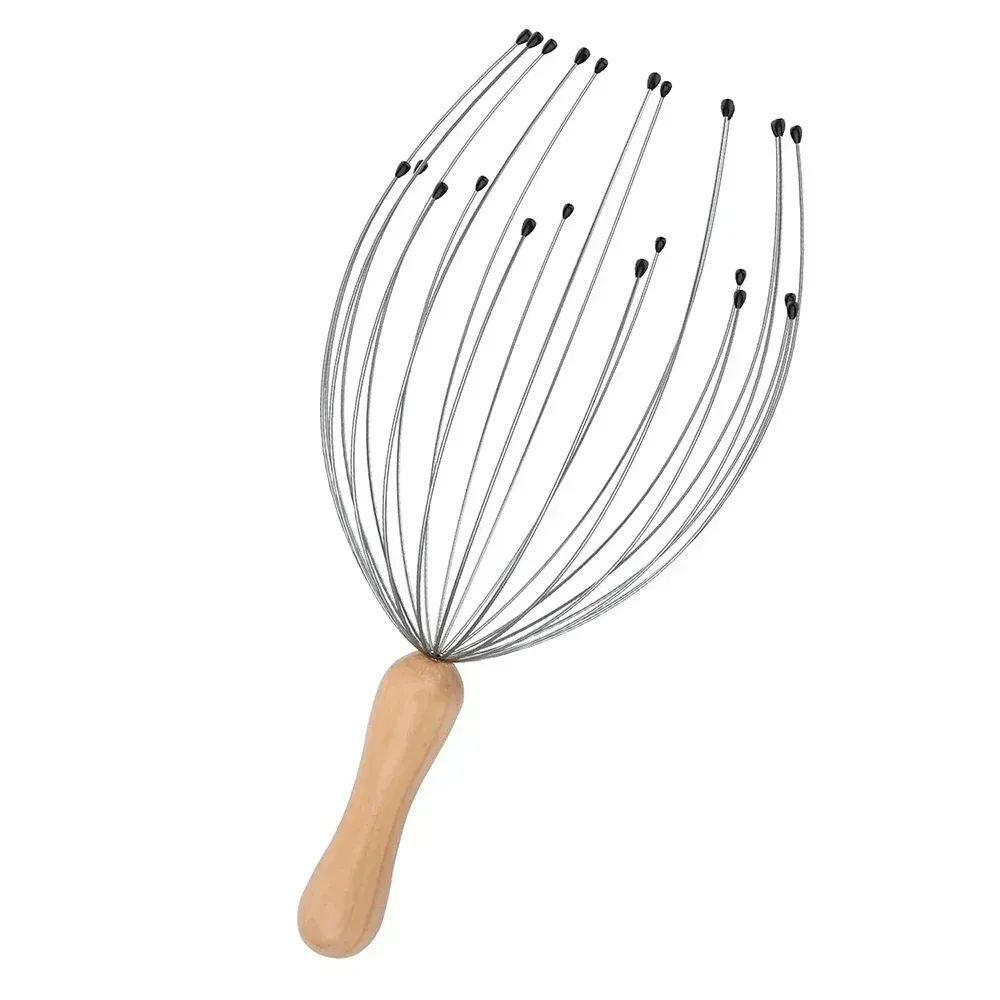 Ръчен масажор за скалп и врат с пружинни лъчи