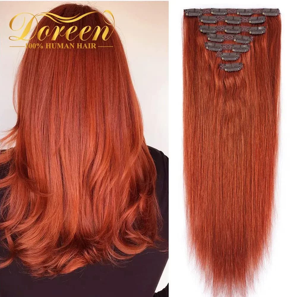 Клипс екстеншъни от Remy човешка коса Doreen, 10 части