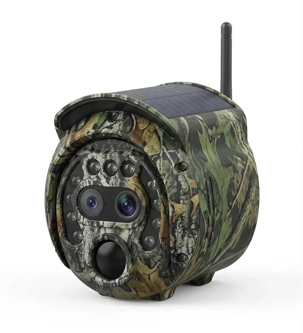 Камуфлажна соларна 4G камера с двоен обектив