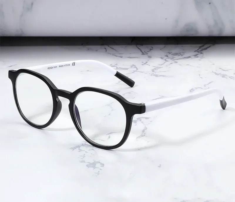 Кръгли диоптрични очила BLUEMOKY с прогресивни и анти-сини лещи