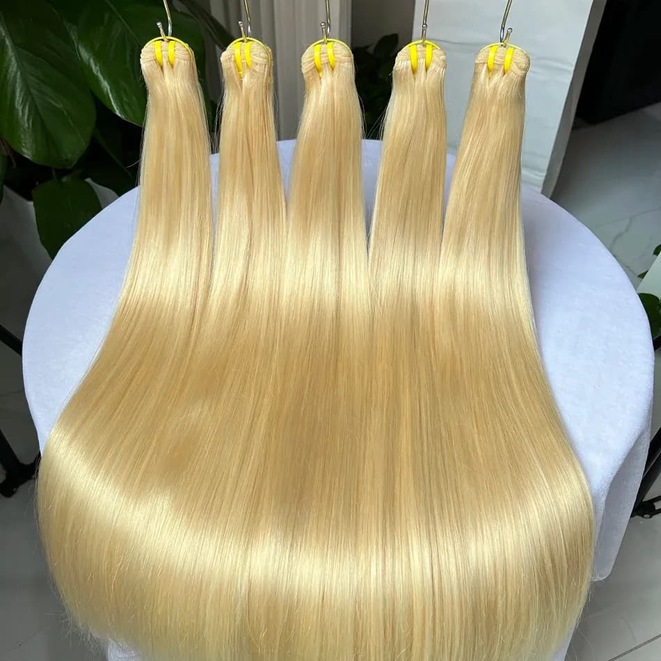 Прави руси човешки кичури #613 с двойна плътност