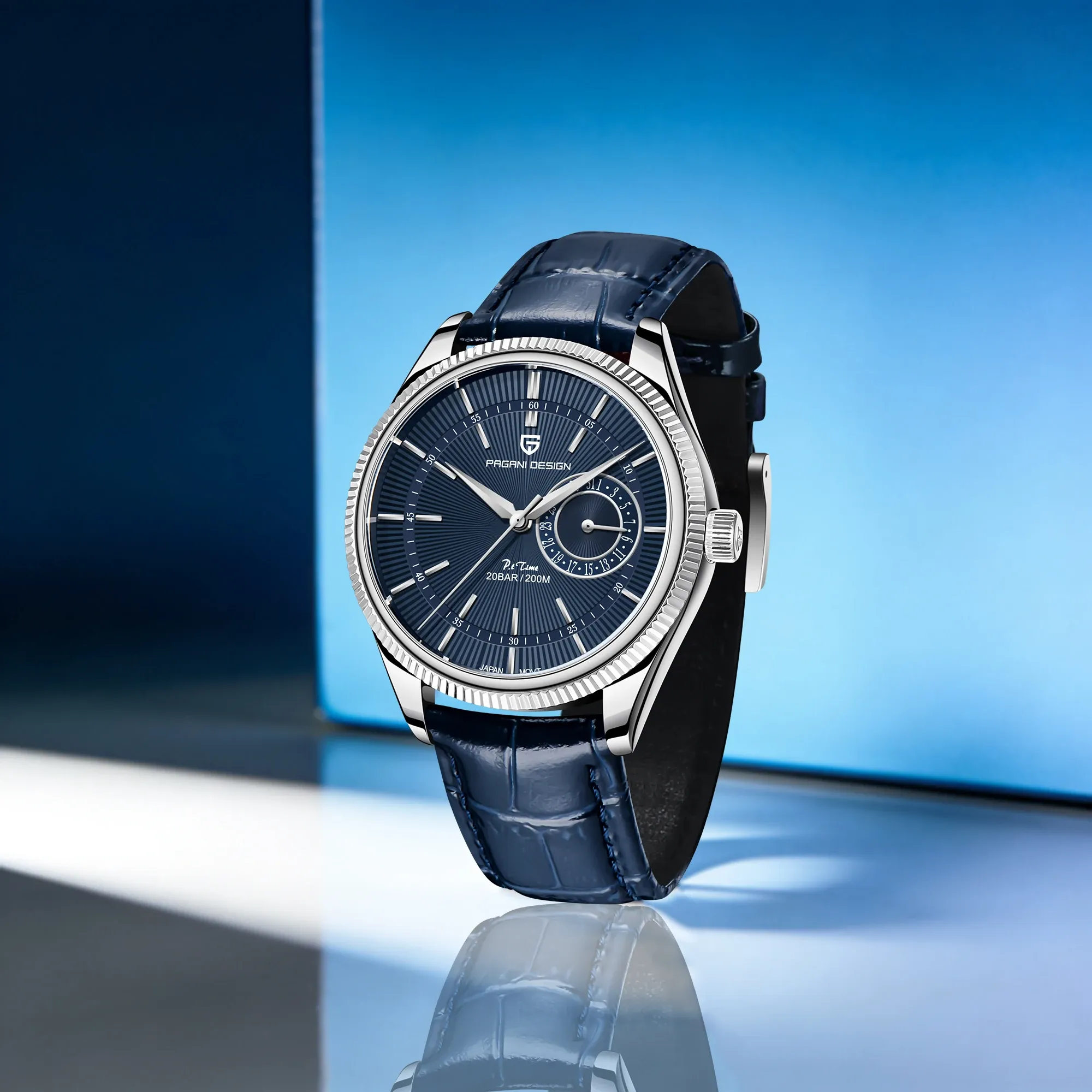 Мъжки кварцов часовник PAGANI DESIGN с сапфирено стъкло и 20 Bar водоустойчивост
