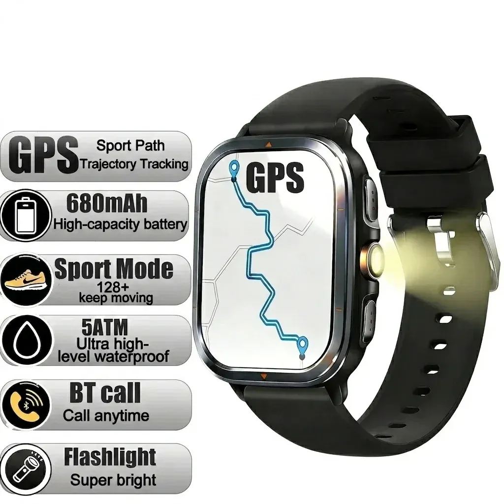 Мъжки тактически смарт часовник с GPS