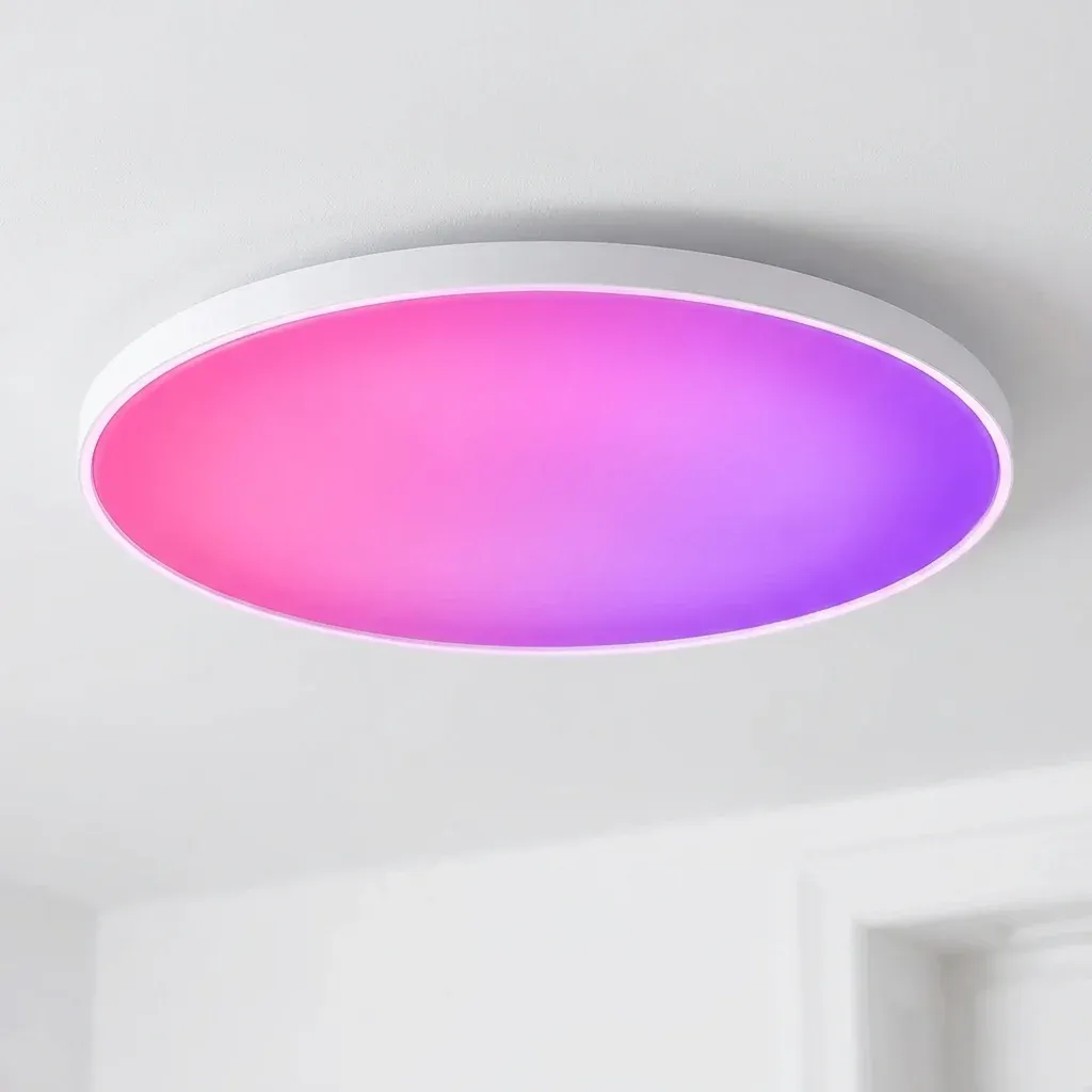 Умен LED таванен плафон Wi‑Fi с RGB и гласово управление