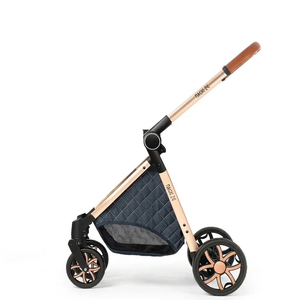 3-в-1 бебешка количка със златиста рамка