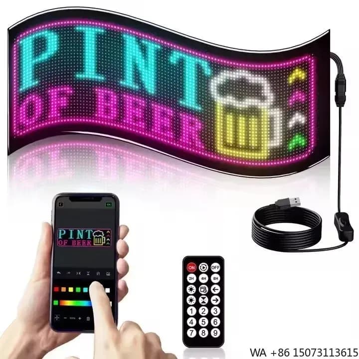 Гъвкав LED автомобилен знак с IP65 защита и POE захранване