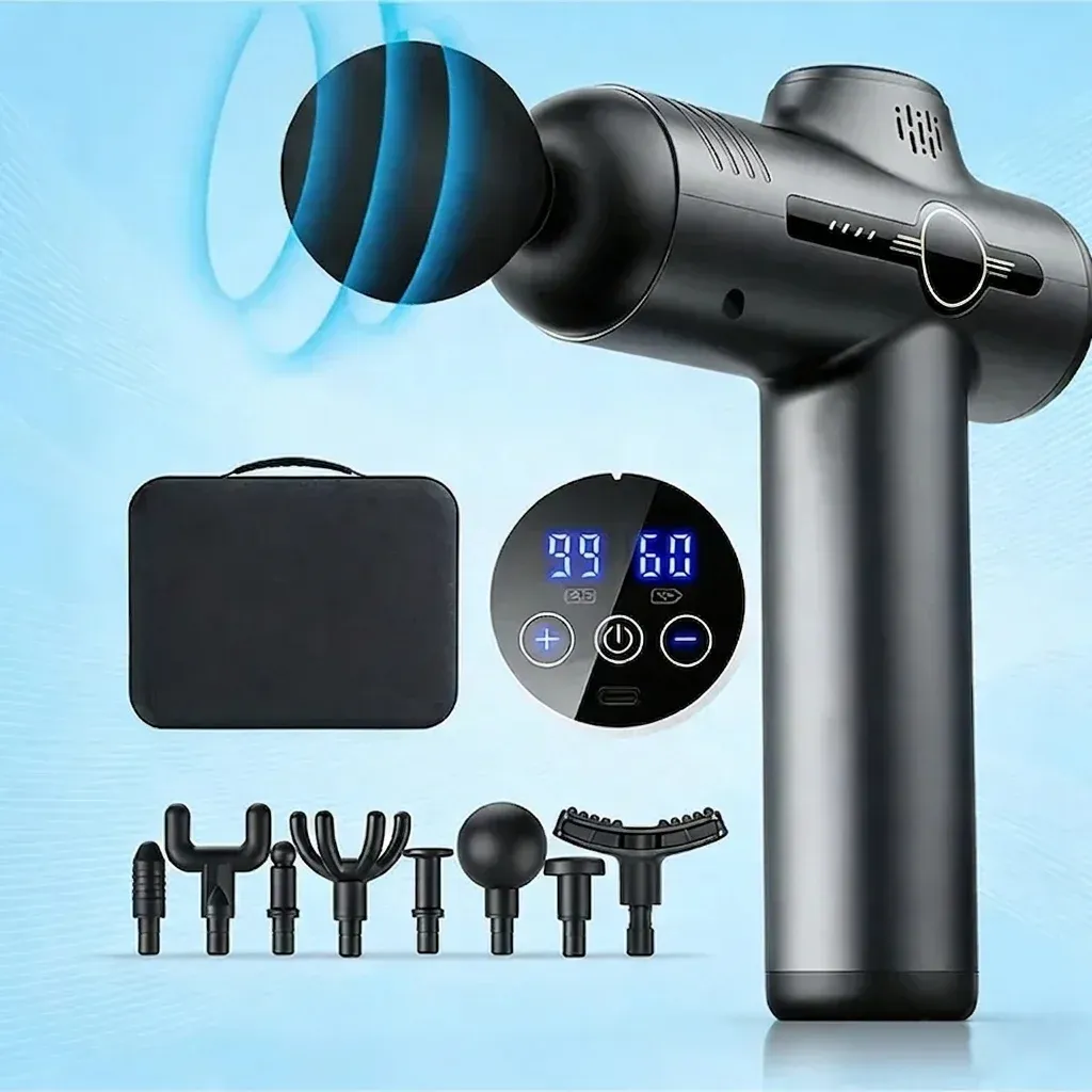 Масажен пистолет Raymax с 8 накрайника