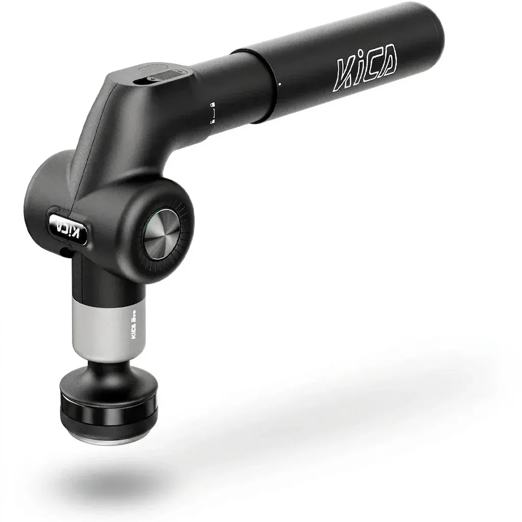 KiCA Evo перкусионен масажор с удължаващо рамо и 6 накрайника