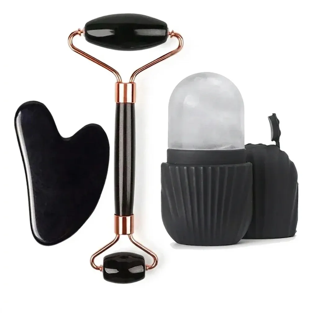 Компактен лед ролер и гуаша комплект