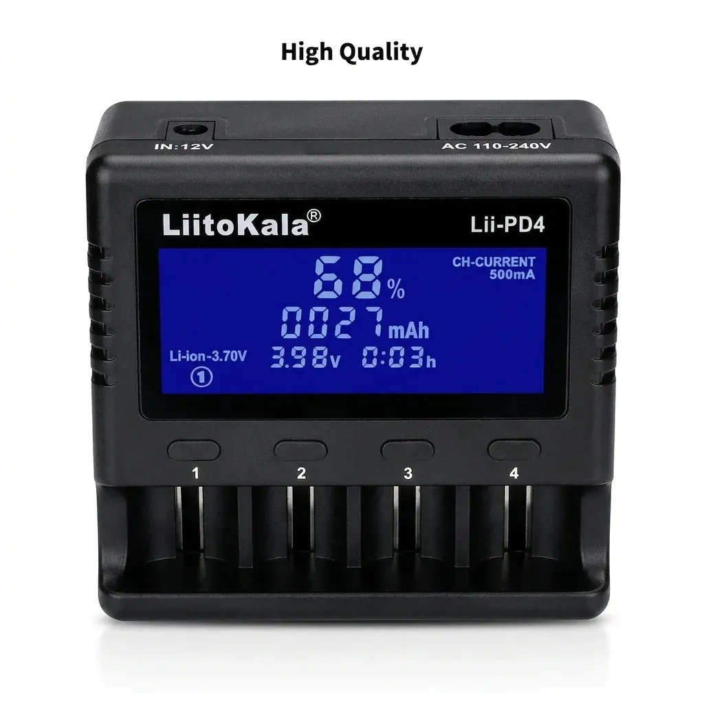 Интелигентно AC зарядно LiitoKala Lii-PD4 за AA/AAA и 18650/21700