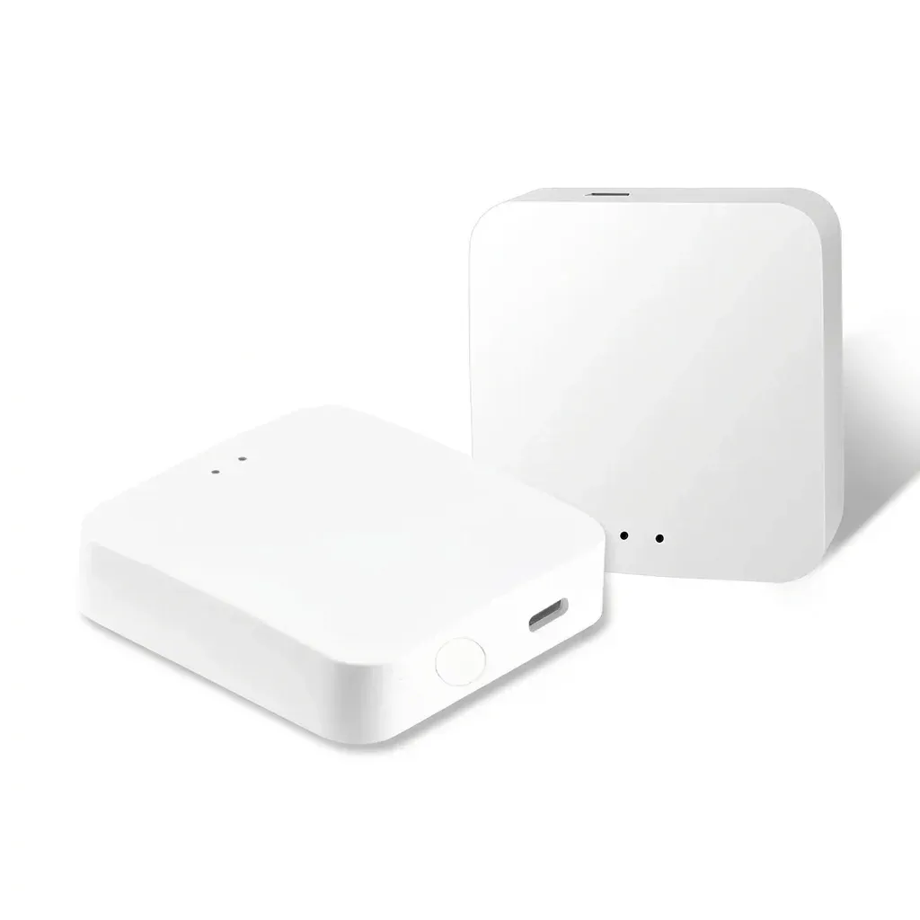 Бял Tuya смарт хъб ZigBee Bluetooth