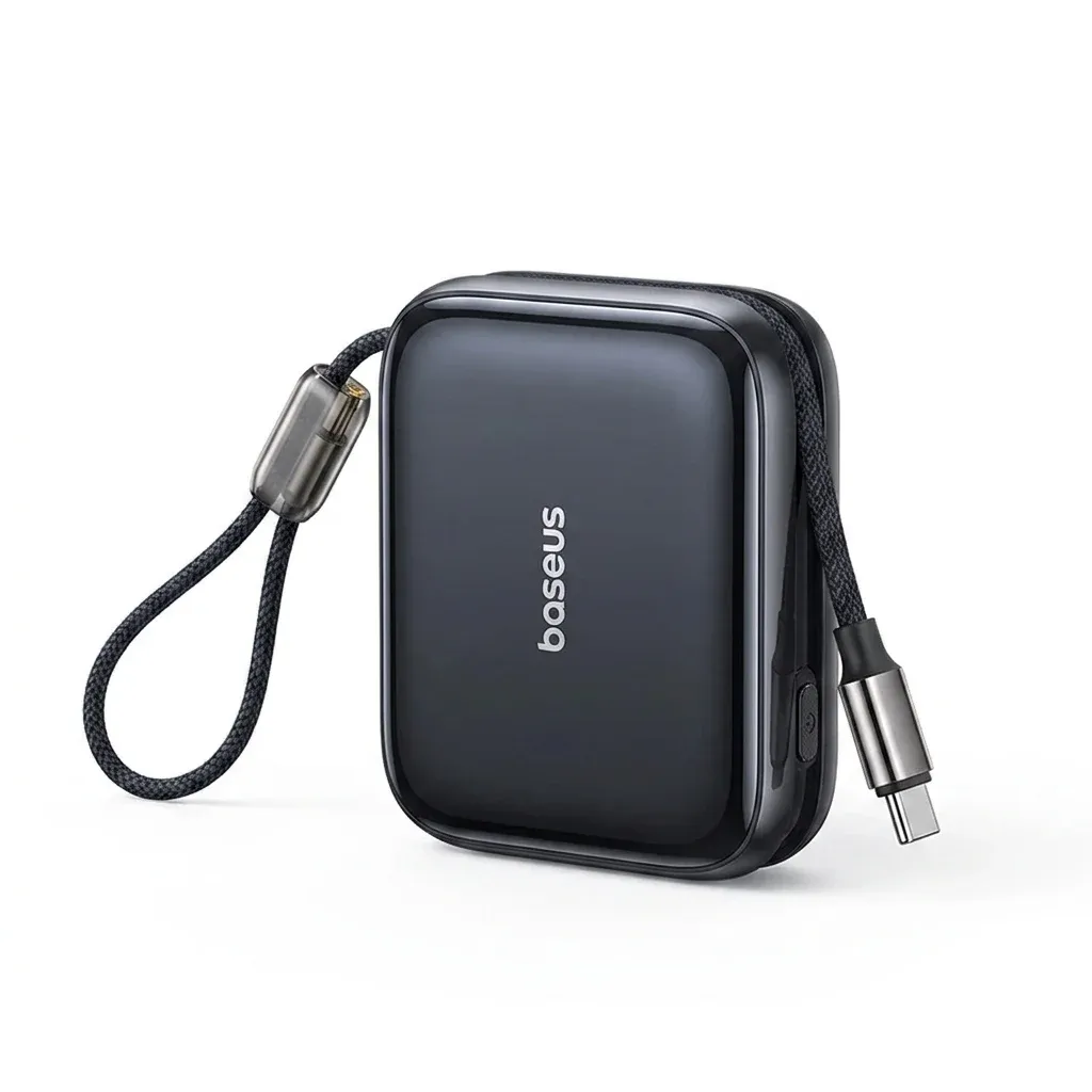 Baseus 45W мини външна батерия 10 000 mAh с вграден USB-C кабел