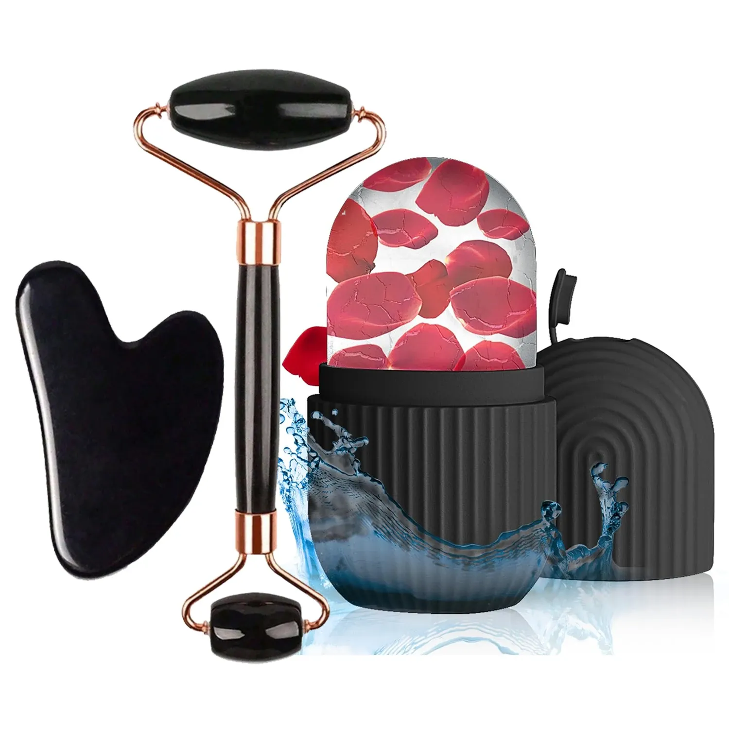 Комплект лед ролер и гуаша за лице