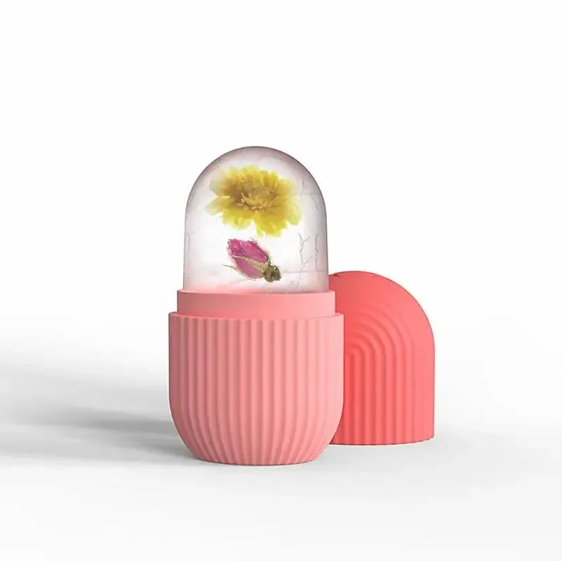 Силиконов лед масажор за лице с ролер и контуриращ ефект