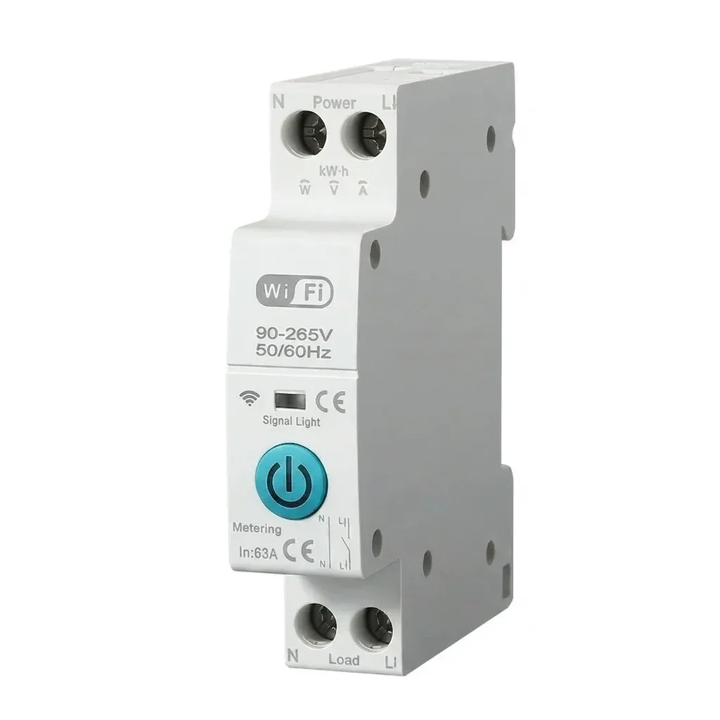 Tuya Wi‑Fi смарт автоматичен предпазител MCB 1P+N 63A