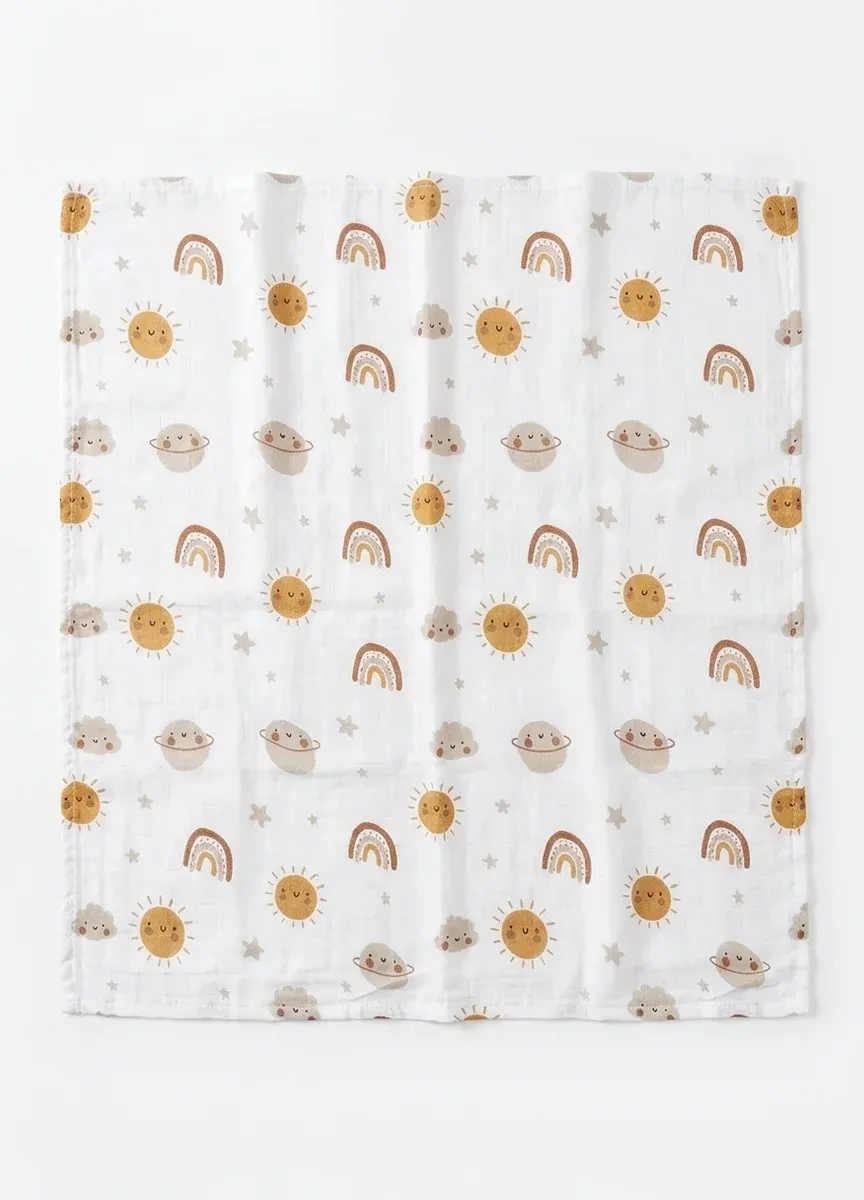 Муселинено бебешко одеяло с животински принт