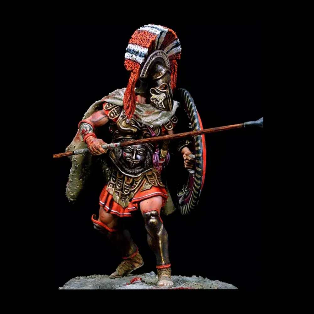 Смолна фигура на спартански тежък пехотинец за сглобяване, 75 мм